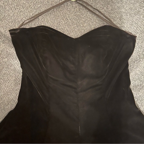 Patra Vintage Black velvet strapless lined gown 10 Fairygrunge Gothic Whimsigoth - Picture 15 of 16